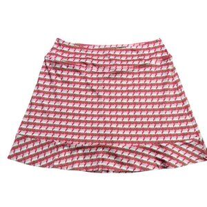Golftini Friendship Pull-On A-Line Skort Pink Print Size M NWT